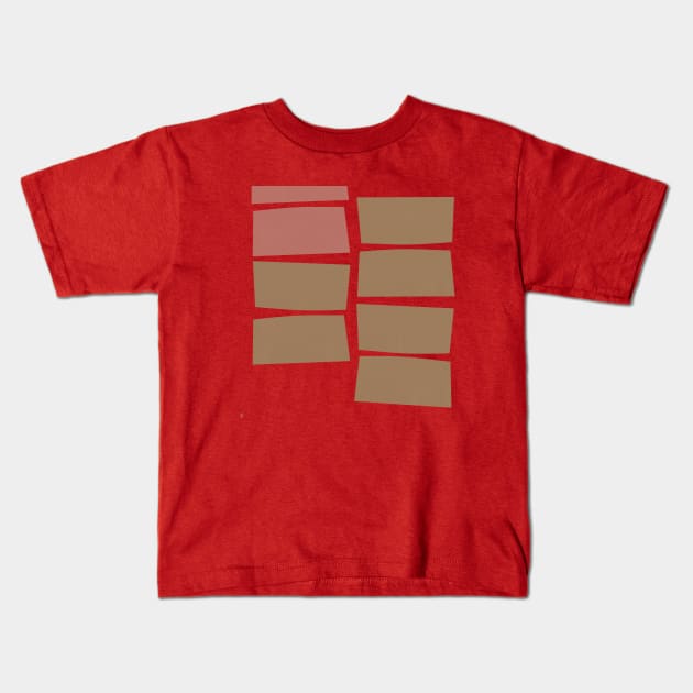 Minimal Wood Blocks 21 Kids T-Shirt by Dez53